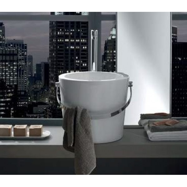 Washbasin Free standing 40,5x40,5x35 material: Porcelain Without hole Without overflow, color: White surface: Glossy Free standing