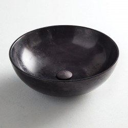 Washbasin Free standing 45x45x15 material: Marble Without hole Without overflow, color: Black surface: Matt Free standing