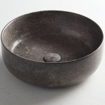 Washbasin Free standing 39x39x14 material: Marble Without hole Without overflow, color: Grey surface: Matt Free standing