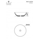 Washbasin Free standing 45x45x14 material: Marble Without hole Without overflow carrara nuovo, color: White surface: Matt Free standing Washbasin Free standing 45x45x14 material: Marble Without hole Without overflow carrara nuovo, color: White surface: Matt Free standing