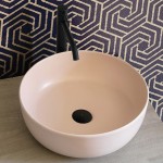Washbasin Free standing 33x33x12,5 material: Porcelain Without hole Without overflow antique pink, color: Pink surface: Matt Free standing Washbasin Free standing 33x33x12,5 material: Porcelain Without hole Without overflow antique pink, color: Pink surface: Matt Free standing