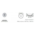 Νιπτήρας ελευθέρας τοποθέτησης 39x39x14 από πορσελάνη χωρίς οπή  χωρίς υπερχείλιση ocean, χρώμα: Μπλε επιφάνεια: Ματ Ελευθέρας τοποθέτησης