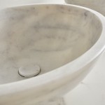 Washbasin Free standing 55x41x16 material: Marble Without hole Without overflow Carrara Nuovo, color: White surface: Matt Free standing Washbasin Free standing 55x41x16 material: Marble Without hole Without overflow Carrara Nuovo, color: White surface: Matt Free standing