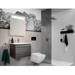 Ντουζιέρα ορθογώνια 120x80x4 από ενισχυμένο ακρυλικό Quaryl, stone white, χρώμα: Λευκό επιφάνεια: Ματ Ορθογώνιες