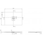 Ντουζιέρα ορθογώνια 120x90x4 από ενισχυμένο ακρυλικό Quaryl, antislip, stone white, χρώμα: Λευκό επιφάνεια: Ματ Ορθογώνιες