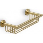 Sponge box material: Brass Double-mounted deep Single 34,8x13x8,1, brushed gold, color: Gold surface: Brushed Shower baskets