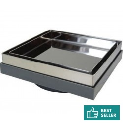 Σχάρα για σιφώνι Φ110 από inox 13x13, χρώμα: Χρωμέ Σχάρες ντουζιέρας