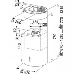 Απορροφητήρας καμινάδα κεντρική 37cm 270 W inox, χρώμα: Χρωμέ Καμινάδες κεντρικές Απορροφητήρας καμινάδα κεντρική 37cm 270 W inox, χρώμα: Χρωμέ Καμινάδες κεντρικές