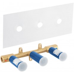 Μπαταρία νιπτήρος εντοιχιζόμενη - εσωτερικό μέρος με πλαίσιο στεγανοποίησης 2 λαβών Εντοιχιζόμενες εσωτερικό μέρος