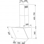 Απορροφητήρας καμινάδα επίτοιχη 60cm 200 W, χρώμα: Λευκό Καμινάδες επίτοιχες Απορροφητήρας καμινάδα επίτοιχη 60cm 200 W, χρώμα: Λευκό Καμινάδες επίτοιχες