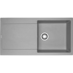 Νεροχύτης συνθετικός 97x50 με πάγκο αριστερά / με πάγκο δεξιά ένθετος 1 γούρνα αντιστρεφόμενος, stone grey, χρώμα: Γκρι Συνθετικοί