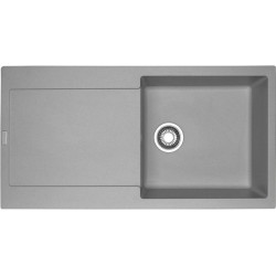 Sink Synthetic 97x50 left / right nested 1 bowl stone grey, color: Grey Synthetic