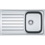 Νεροχύτης ανοξείδωτος 86x50 από inox επιφάνεια: Λεία ματ με πάγκο αριστερά / με πάγκο δεξιά ένθετος 1 γούρνα αντιστρεφόμενος, χρώμα: Χρωμέ Ανοξείδωτοι