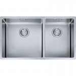 Sink Stainless (Steel) 71,8x41 material: Inox surface: Matt free Flushmount / Undermount 2 cabinet (78x45), color: Chrome Stainless steel
