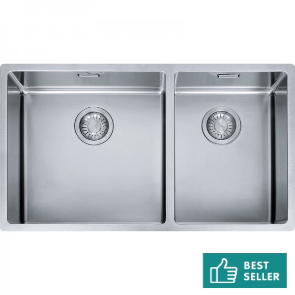 Sink Stainless (Steel) 71,8x41 material: Inox surface: Matt free Flushmount / Undermount 2 cabinet (78x45), color: Chrome Stainless steel