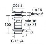 Βαλβίδα silk black με υπερχείλιση από ορείχαλκο επιφάνεια: Ματ, χρώμα: Μαύρο Βαλβίδες