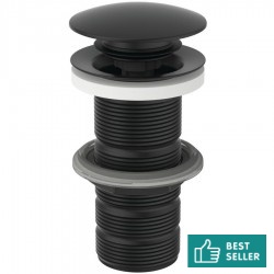 Waste Valve silk black Without overflow material: Brass surface: Matt, color: Black Waste overflows