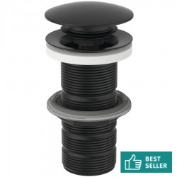 Βαλβίδα silk black χωρίς υπερχείλιση από ορείχαλκο επιφάνεια: Ματ, χρώμα: Μαύρο Βαλβίδες