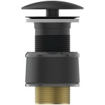 Waste Valve silk black Without overflow material: Brass surface: Matt, color: Black Waste overflows