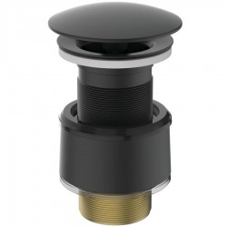 Waste Valve silk black Without overflow material: Brass surface: Matt, color: Black Waste overflows