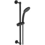 Shower slider rail 60cm material: Brass silk black, with hand shower & hose, color: Black surface: Matt Shower slider rails Shower slider rail 60cm material: Brass silk black, with hand shower & hose, color: Black surface: Matt Shower slider rails