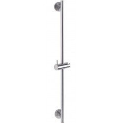 Βέργα ντους 70cm από ορείχαλκο inox finish απλή, χρώμα: Χρωμέ επιφάνεια: Βουρτσισμένη Βέργες ντους