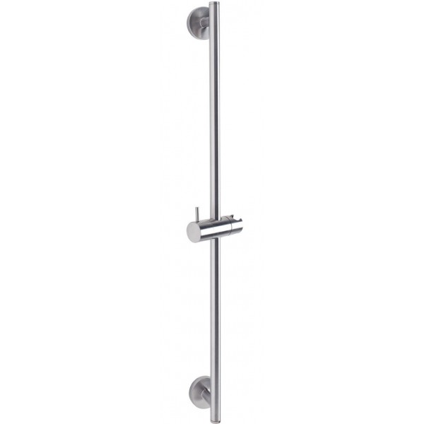 Βέργα ντους 70cm από ορείχαλκο inox finish απλή, χρώμα: Χρωμέ επιφάνεια: Βουρτσισμένη Βέργες ντους