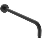 Arm 40cm silk black Wall-mounted material: Brass, color: Black surface: Matt Shower arms