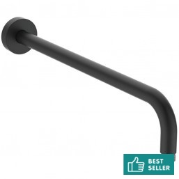 Arm 40cm silk black Wall-mounted material: Brass, color: Black surface: Matt
