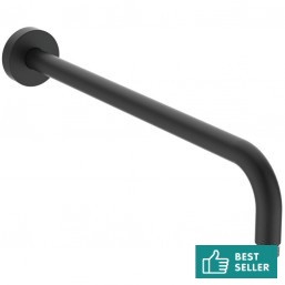 Βραχίονας 40cm silk black επίτοιχος τύπος από ορείχαλκο, χρώμα: Μαύρο επιφάνεια: Ματ