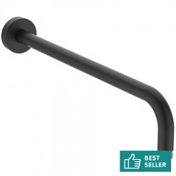 Βραχίονας 40cm silk black επίτοιχος τύπος από ορείχαλκο, χρώμα: Μαύρο επιφάνεια: Ματ Βραχίονες κεφαλής ντους