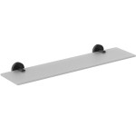 Εταζέρα 60cm silk black από κρύσταλλο επιφάνεια: Ματ, χρώμα: Μαύρο Εταζέρες