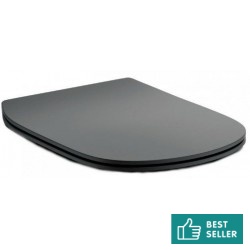 Toilet-seat soft closing, style: Sandwich, silk black Slim, color: Black Toilet seats & covers
