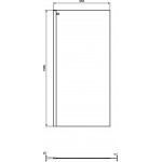 Καμπίνα ντουζιέρας ευθύγραμμη 100x195 6mm σταθερή silk black επιφάνεια: Ματ, χρώμα: Μαύρο Ευθύγραμμες Καμπίνα ντουζιέρας ευθύγραμμη 100x195 6mm σταθερή silk black επιφάνεια: Ματ, χρώμα: Μαύρο Ευθύγραμμες