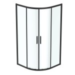 Καμπίνα ντουζιέρας ημικυκλική 100x100x195,5 6mm συρόμενη silk black επιφάνεια: Ματ, χρώμα: Μαύρο Ημικυκλικές Καμπίνα ντουζιέρας ημικυκλική 100x100x195,5 6mm συρόμενη silk black επιφάνεια: Ματ, χρώμα: Μαύρο Ημικυκλικές
