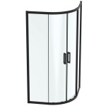 Καμπίνα ντουζιέρας ημικυκλική 100x100x195,5 6mm συρόμενη silk black επιφάνεια: Ματ, χρώμα: Μαύρο Ημικυκλικές Καμπίνα ντουζιέρας ημικυκλική 100x100x195,5 6mm συρόμενη silk black επιφάνεια: Ματ, χρώμα: Μαύρο Ημικυκλικές