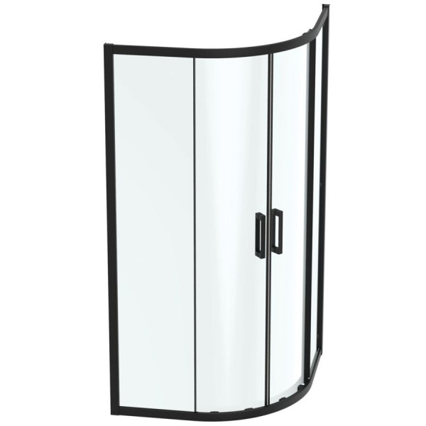 Καμπίνα ντουζιέρας ημικυκλική 100x100x195,5 6mm συρόμενη silk black επιφάνεια: Ματ, χρώμα: Μαύρο Ημικυκλικές Καμπίνα ντουζιέρας ημικυκλική 100x100x195,5 6mm συρόμενη silk black επιφάνεια: Ματ, χρώμα: Μαύρο Ημικυκλικές