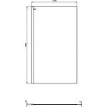 Shower enclosure Linear 120x195 6mm fixed silk black surface: Matt, color: Black Linear Shower enclosure Linear 120x195 6mm fixed silk black surface: Matt, color: Black Linear
