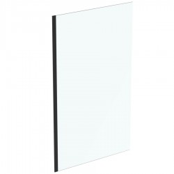 Shower enclosure Linear 120x195 6mm fixed silk black surface: Matt, color: Black