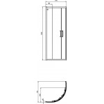 Καμπίνα ντουζιέρας ημικυκλική 80x80x195,5 6mm συρόμενη silk black επιφάνεια: Ματ, χρώμα: Μαύρο Ημικυκλικές Καμπίνα ντουζιέρας ημικυκλική 80x80x195,5 6mm συρόμενη silk black επιφάνεια: Ματ, χρώμα: Μαύρο Ημικυκλικές