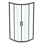 Καμπίνα ντουζιέρας ημικυκλική 90x90x195,5 6mm συρόμενη silk black επιφάνεια: Ματ, χρώμα: Μαύρο Ημικυκλικές Καμπίνα ντουζιέρας ημικυκλική 90x90x195,5 6mm συρόμενη silk black επιφάνεια: Ματ, χρώμα: Μαύρο Ημικυκλικές