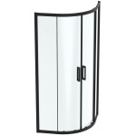 Καμπίνα ντουζιέρας ημικυκλική 90x90x195,5 6mm συρόμενη silk black επιφάνεια: Ματ, χρώμα: Μαύρο Ημικυκλικές Καμπίνα ντουζιέρας ημικυκλική 90x90x195,5 6mm συρόμενη silk black επιφάνεια: Ματ, χρώμα: Μαύρο Ημικυκλικές