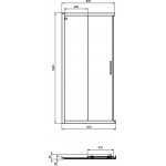 Καμπίνα ντουζιέρας ευθύγραμμη 100x195,5 6mm συρόμενη για ορθογώνια καμπίνα επιφάνεια: Ματ, χρώμα: Μαύρο Ευθύγραμμες Καμπίνα ντουζιέρας ευθύγραμμη 100x195,5 6mm συρόμενη για ορθογώνια καμπίνα επιφάνεια: Ματ, χρώμα: Μαύρο Ευθύγραμμες