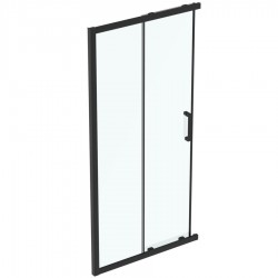 Καμπίνα ντουζιέρας ευθύγραμμη 100x195,5 6mm συρόμενη για ορθογώνια καμπίνα επιφάνεια: Ματ, χρώμα: Μαύρο