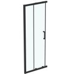 Καμπίνα ντουζιέρας ευθύγραμμη 80x195,5 6mm συρόμενη silk black επιφάνεια: Ματ, χρώμα: Μαύρο Ευθύγραμμες