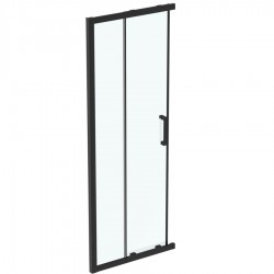 Καμπίνα ντουζιέρας ευθύγραμμη 80x195,5 6mm συρόμενη silk black επιφάνεια: Ματ, χρώμα: Μαύρο