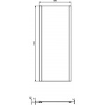 Shower enclosure Linear 85x195,5 6mm fixed silk black surface: Matt, color: Black Linear