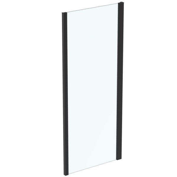 Shower enclosure Linear 85x195,5 6mm fixed silk black surface: Matt, color: Black Linear