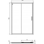 Shower enclosure Linear 140x195,5 6mm sliding silk black surface: Matt, color: Black Linear Shower enclosure Linear 140x195,5 6mm sliding silk black surface: Matt, color: Black Linear