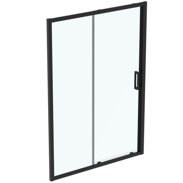 Shower enclosure Linear 140x195,5 6mm sliding silk black surface: Matt, color: Black Linear Shower enclosure Linear 140x195,5 6mm sliding silk black surface: Matt, color: Black Linear